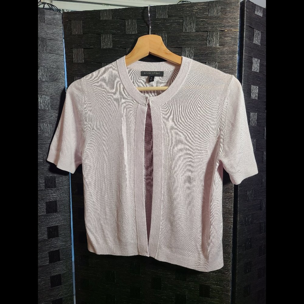 Light Pink Short sleeve cardigan S